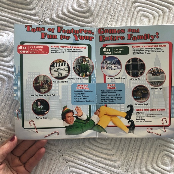 ELF 2 DISC BOX SET- WIDE/ FULL SCREEN- FEATURES/ GAMES - Picture 4 of 6